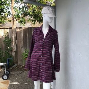 Tommy Bahama Navy and pink Long Sleeve Dress